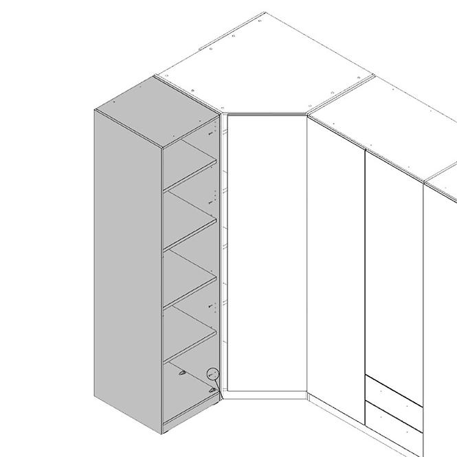 Schrank Cadixo 50cm 1d Cdxs81-D30 Eiche Sonoma