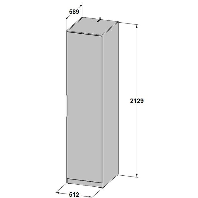 Schrank Cadixo 50cm 1d Cdxs81-D30 Eiche Sonoma