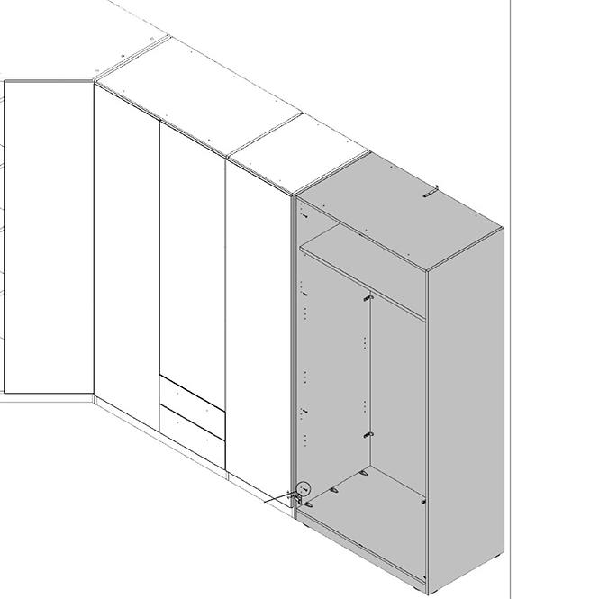 Schrank Cadixo 101cm 2d Cdxs82-D30 Eiche Sonoma