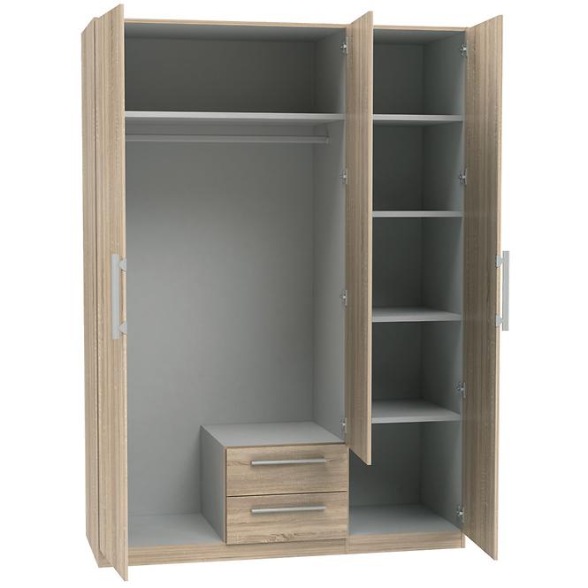 Schrank Cadixo 150cm 2d2s1l Cdxs83s-D30 Eiche Sonoma/Spiegl