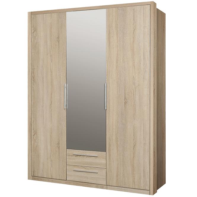 Schrank Cadixo 150cm 2d2s1l Cdxs83s-D30 Eiche Sonoma/Spiegl