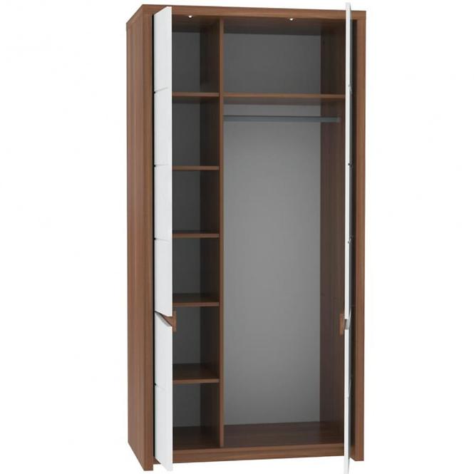 Schrank Saint Tropez 93cm Eiche Sangallo/Weiß