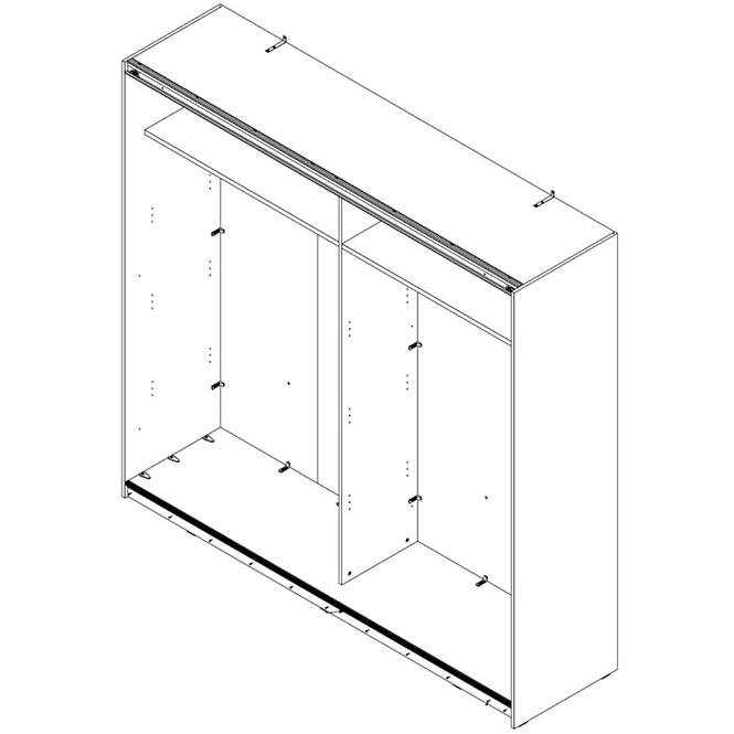 Schrank Starlet White 220cm Weiß