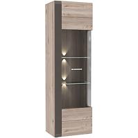 Vitrine 1D Locarno 60cm Eiche Nealson / Grau