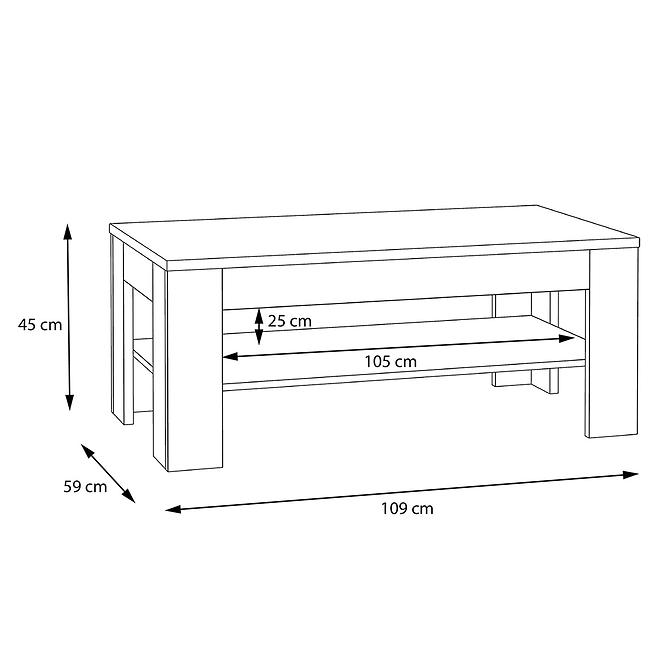 Couchtisch Baccio 110cm Eiche Riviera