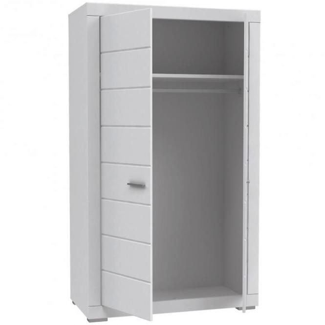 Schrank Snow 2d 116cm Weiße Matte