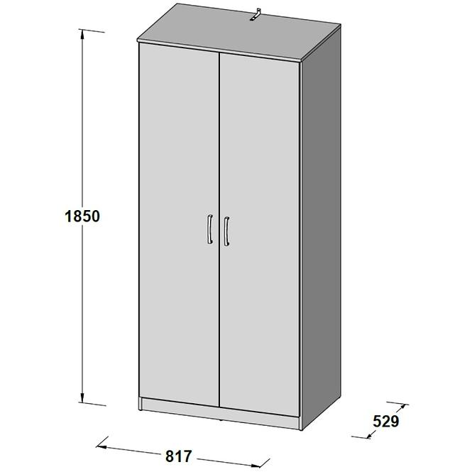 Schrank Niko 82cm Eiche Sonoma