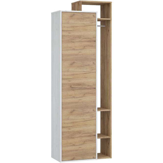 Schrank Rio 72cm Eiche Craft Weiß/Golden