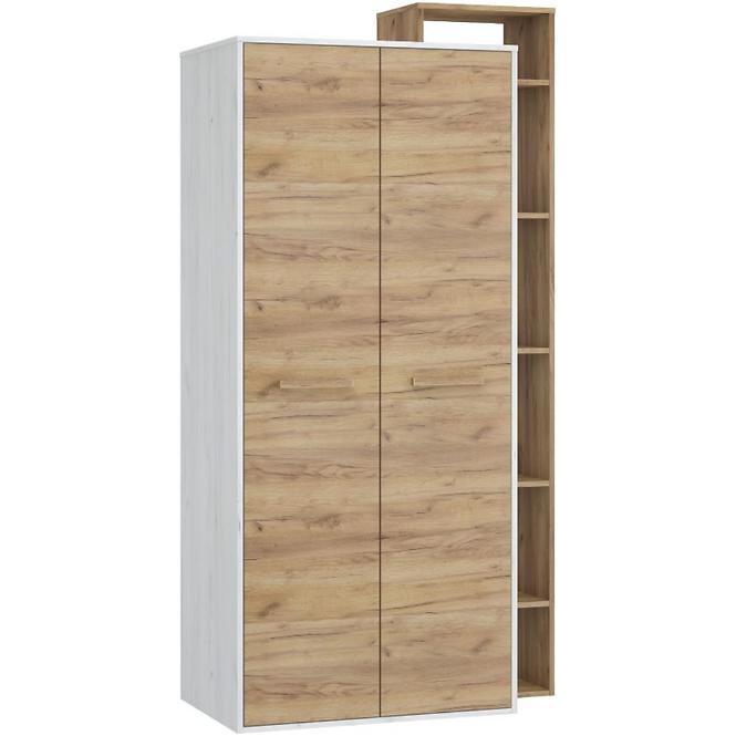 Schrank Rio 105cm Eiche Craft Weiß/Golden P2D