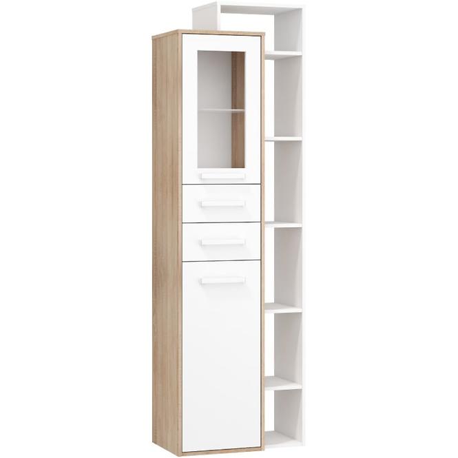 Vitrine Rio 64cm Eiche Sonoma/Weiß P1D2S