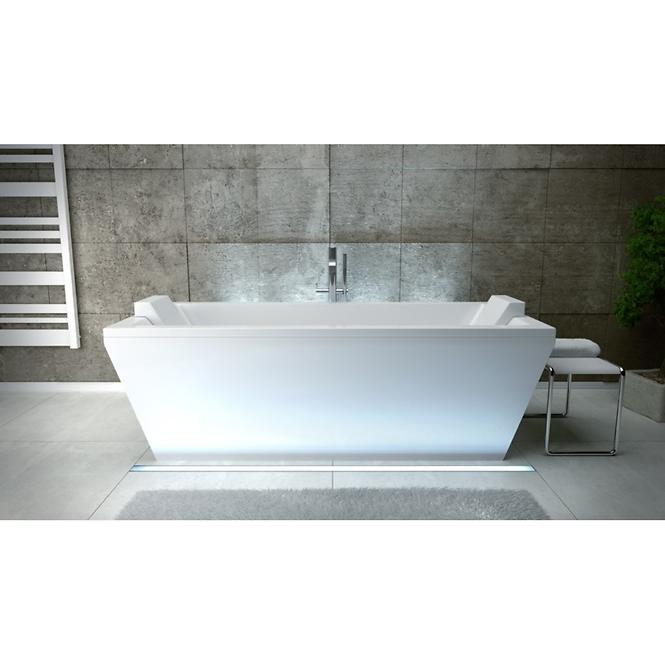 Freistehende Badewanne VERA 180/80 weiß + klik-klak