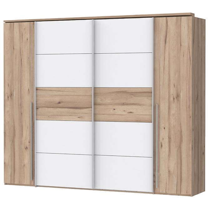 Schrank Ray 270cm 4d  Eiche/Weiß