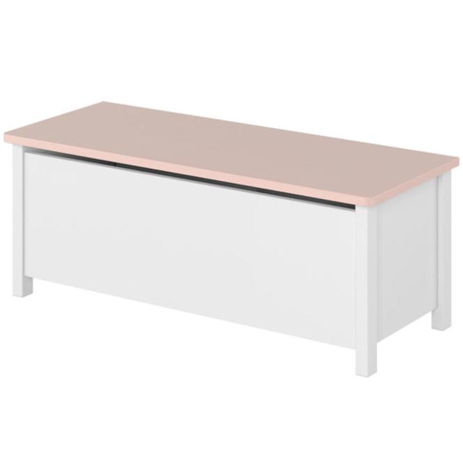 Schrank Luna 99cm Weiß / Pink