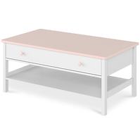 Couchtisch Luna 110cm Weiß / Pink