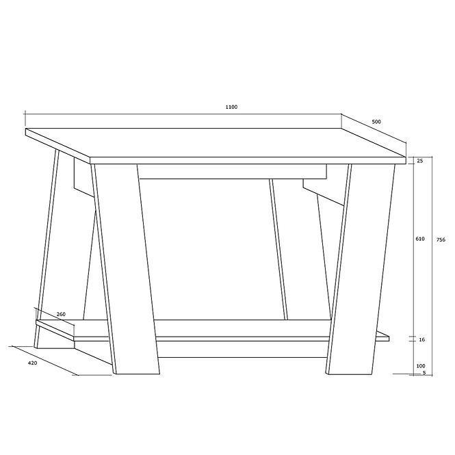 Schreibtisch Via Craft Eiche Artisan