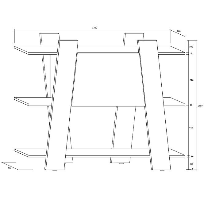 Regal Via 130cm 2D Craft Weiß