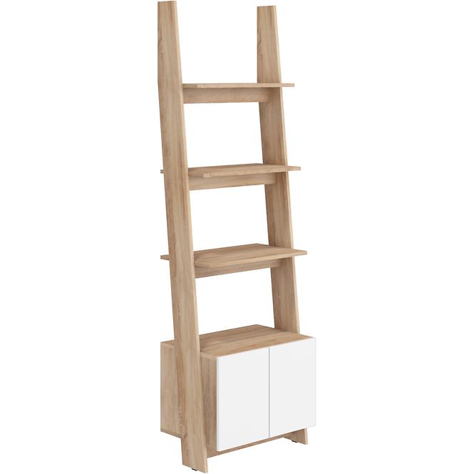 Regal Rack 60cm 1D Eiche Sonoma/Weiß