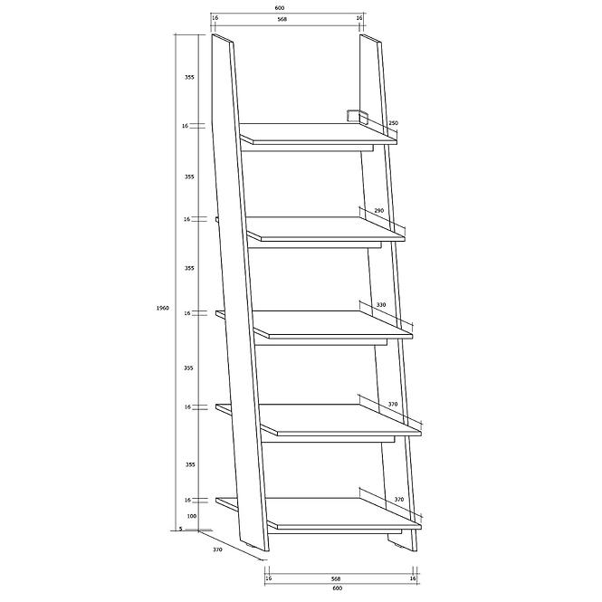 Regal Rack 60cm Eiche Sonoma