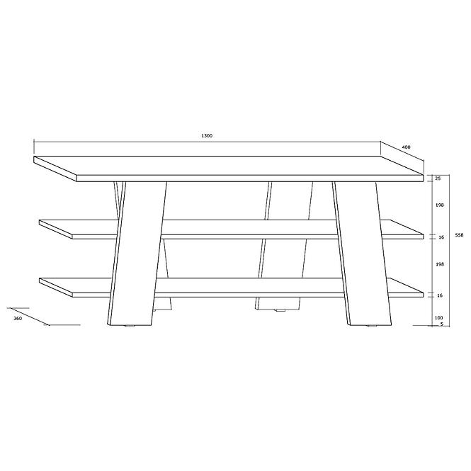 Tv Tisch Via Craft Weiß