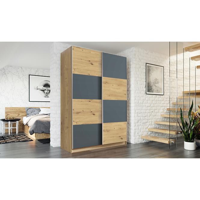 Schrank Alfa 3 150cm Dub Artisan/Graphit