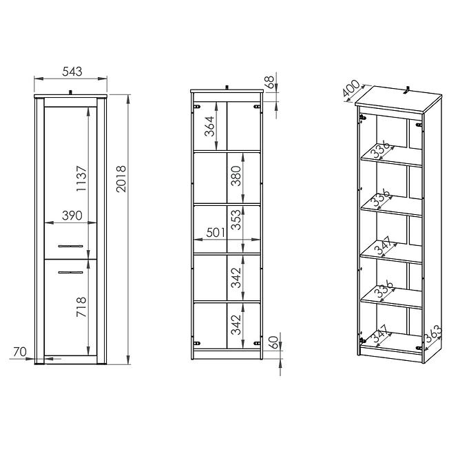 Schrank Luis 02 92cm Eiche Ribbeck