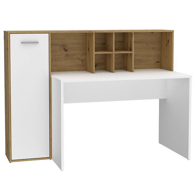 Schreibtisch  Bolitarr 158cm Eiche Artisan/Weiß