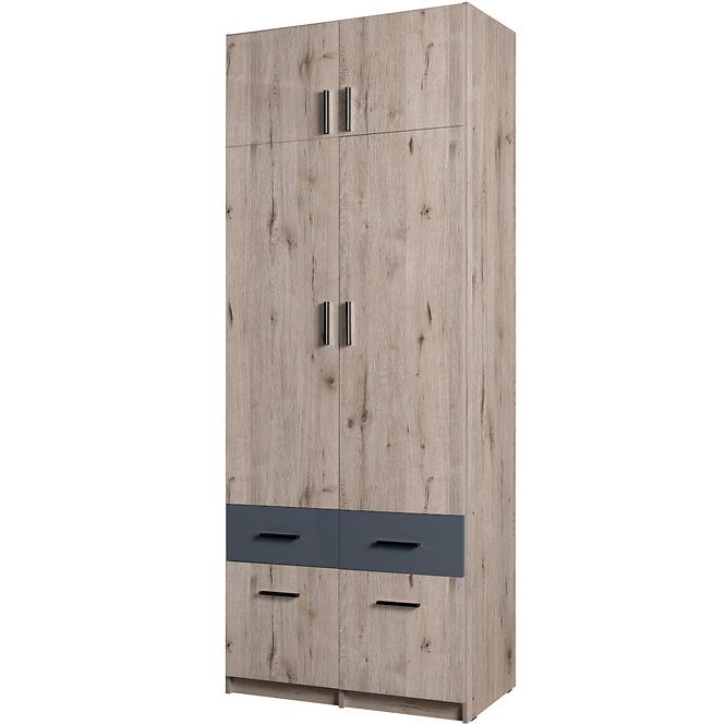 Schrank Snow 03 2-D 4-S Wellington/Grafit