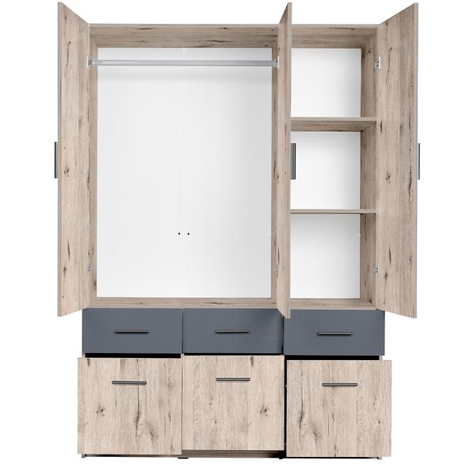 Schrank Snow 04 3-D 6-S Wellington/Grafit