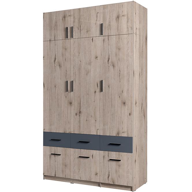 Schrank Snow 04 3-D 6-S Wellington/Grafit