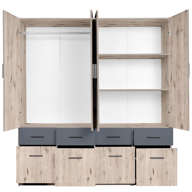 Schrank Snow 05 4-D 8-S Wellington/Grafit