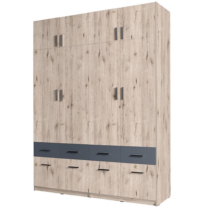 Schrank Snow 05 4-D 8-S Wellington/Grafit