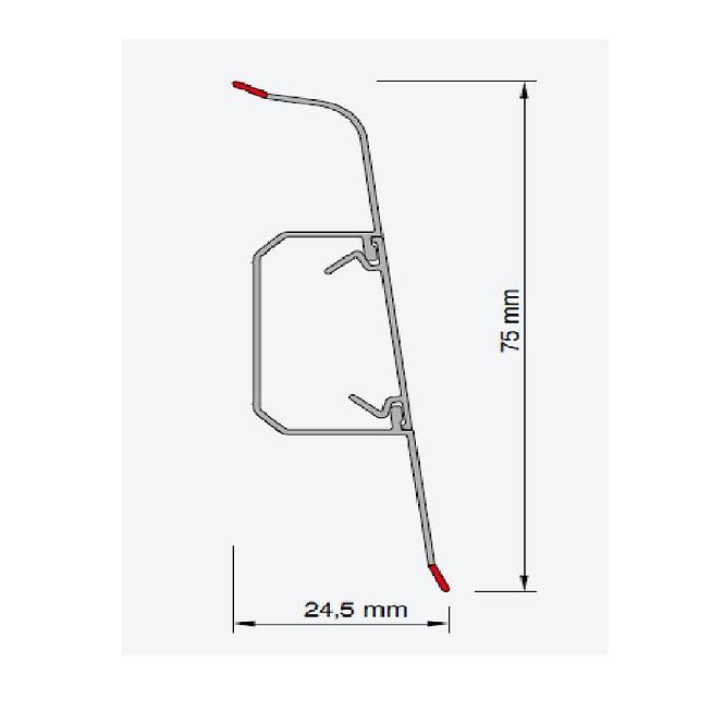 Sockelleiste  PCV SG75 - F0 Sandeiche