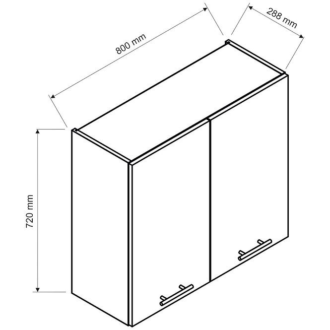 Küchenzeile Vita W80su Alu Weiß/Glanz