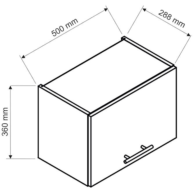 Küchenzeile Vita W50okgr Weiß/Glanz