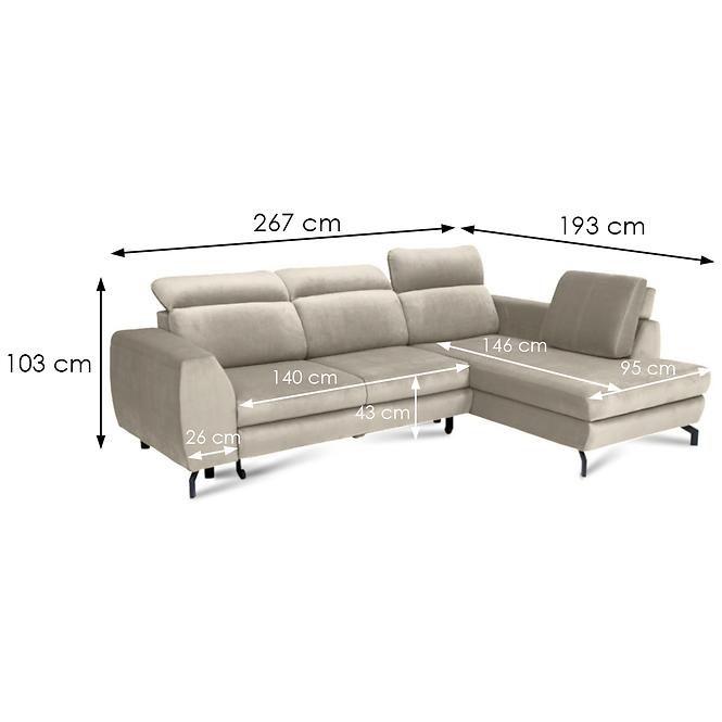 Ecksofa Margo L Riviera 16