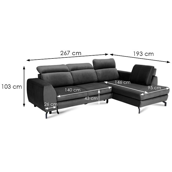 Ecksofa Margo L Riviera 96