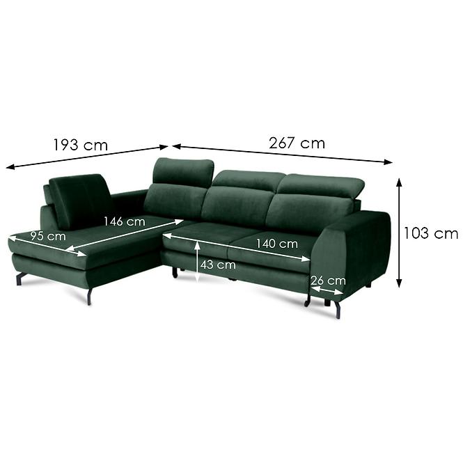 Ecksofa Margo P Riviera 38