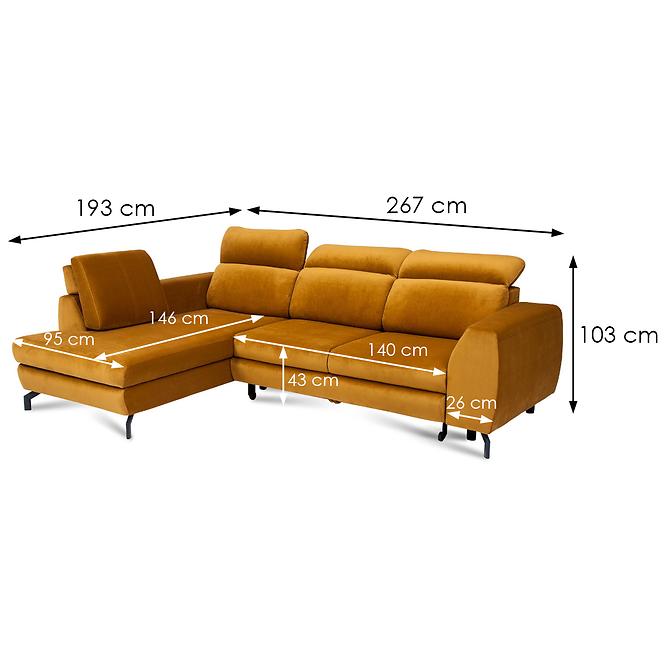 Ecksofa Margo P Riviera 41