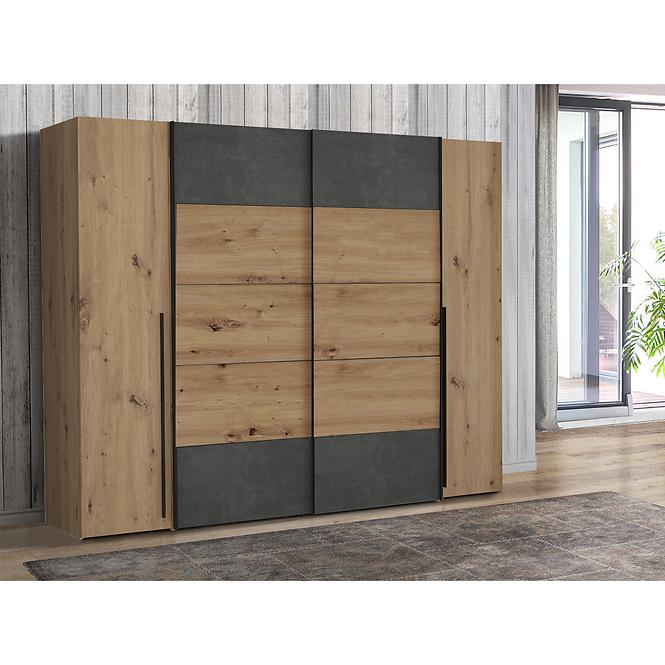 Schrank Narago 2 270cm Eiche Artisan/Beton