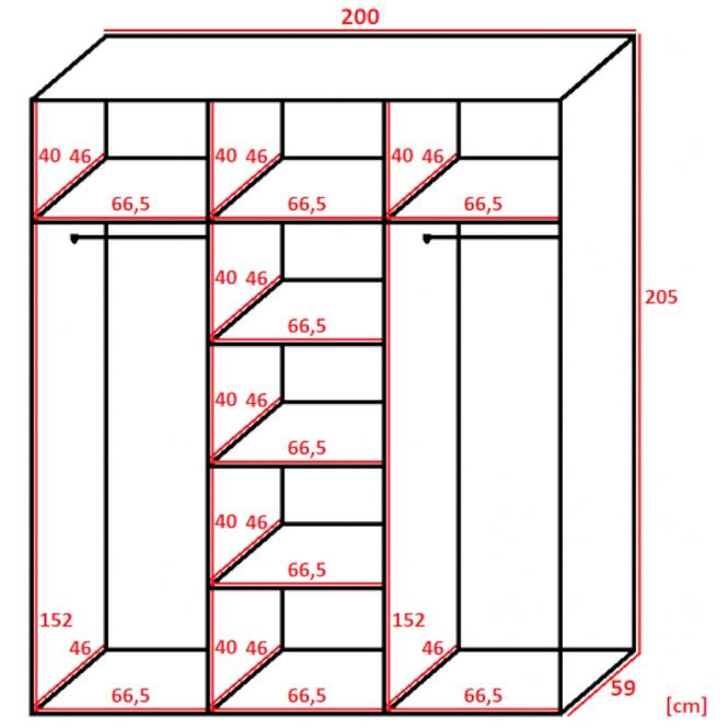 Schrank Retro 2 200 Goldkraft