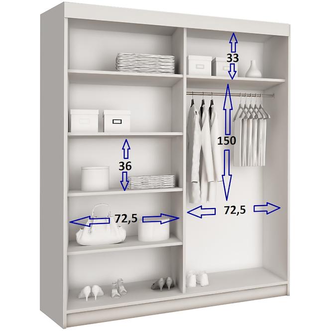 Schrank Top 15 150 Dunkle Asche