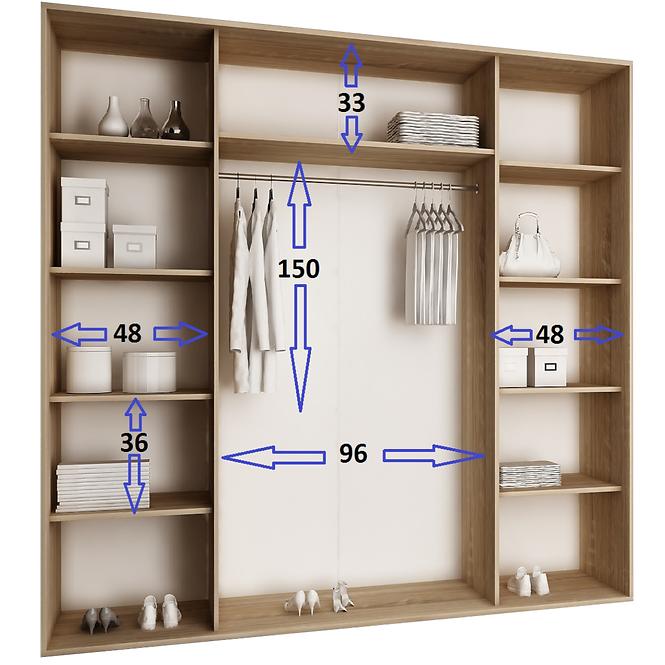 Schrank Top 15 200 Dunkle Asche