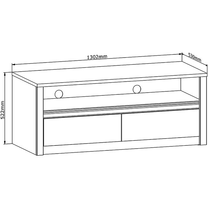 TV Tisch Malta Eiche Artisan/Grey