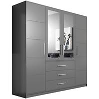 Schrank Bali D4 196cm Graphit/Spiegel