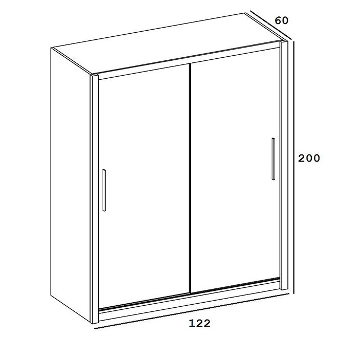 Schrank Verona 120cm Weiß