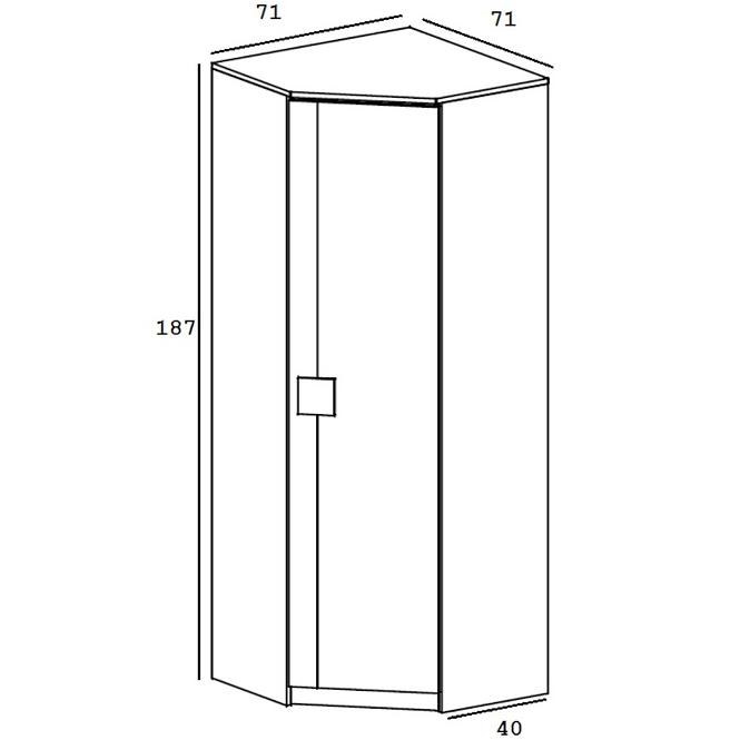 Schrank Gumi G7 71cm Weiß/Anthrazit