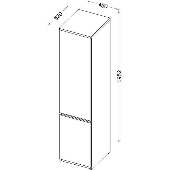 Schrank Arca AR2 Eiche Wotan/Arktisches Weiß