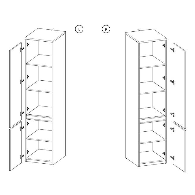 Schrank Arca AR2 Eiche Wotan/Arktisches Weiß