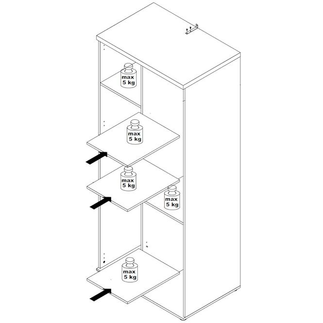 Schrank Winnie Wns92-Q45 Eiche Sonoma