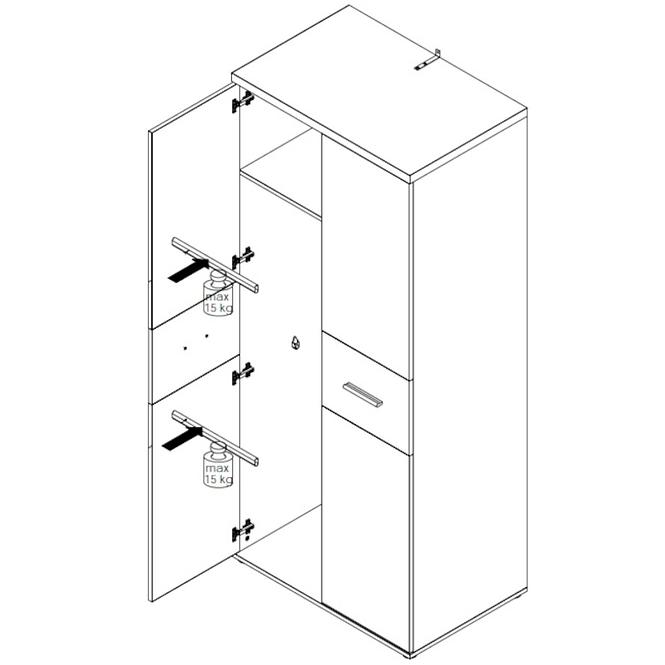 Schrank Winnie Wns92-Q45 Eiche Sonoma